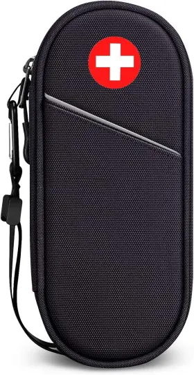 Sithon 680660544658 Epipen Medical Carrying Case Insulated Travel Medication Black