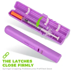 Sk060 Skillssist Losn Compact Travel Insulin Prefilled Syringe Case For Diabetes - Solid Purpl #3