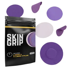 Skin Grip 850049999328 Purple Adhesive Tapes Waterproof Sweatproof Diabetic Sensor Patch For Freesty