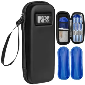 Slipexsafe 751912119693 Insulin Cooler Travel Case With 8.5 X 3.5 2.3 Inches Black