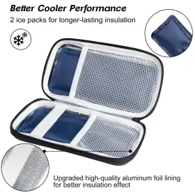 Pc10003-1 Smyv Insulin Cooler Travel Case With 2 Tsa Approved Ice Packs Medication Coo #3