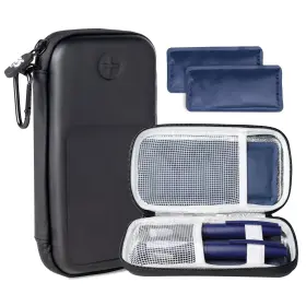 Pc10003-1 Smyv Insulin Cooler Travel Case With 2 Tsa Approved Ice Packs Medication Coo