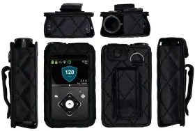 2l-xmxh-x8m7 Snk Plaid Fitted Leather Case With Screen Protector And Lanyard For Medtronic Minimed