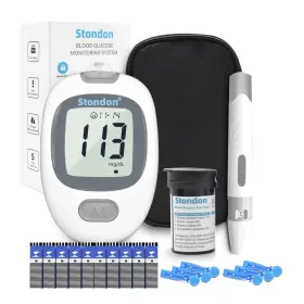 G-430 Stondon G430 Blood Glucose Monitor Kit 50 Test Strips And Lancets 1 Blue White