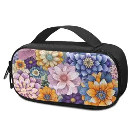 Suh-10637504bzt14-1-38 Suhoaziia Bohemian Flower Diabetic Supplies Bag Carrying Case Organizer For Diabetes Te
