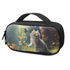 Suh-hjy4248bzt14-1-50 Suhoaziia Cute Cat Butterfly Diabetic Supplies Carrying Bag For Glucose Meter Insulin P