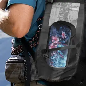 Suh-hjy4248bzt14-1-75 Suhoaziia Blue Butterfly Flower Insulin Cooler Travel Carrying Case With Side Handle Di #3