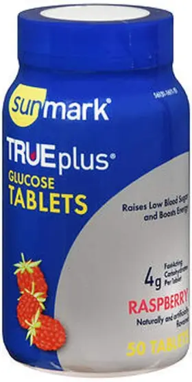 Sunmark 010939703446 Glucose Tablets Raspberry 50
