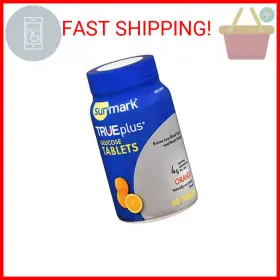 Sunmark 010939704443 Trueplus Glucose Tablets Chewable Fat-free Gluten-free And Caffeine-f