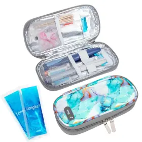 B0c6dqzb19 Sunmon Insulin Cooler Travel Case With 2 Tsa Approved Ice Packs - Pen