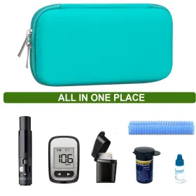 Supmay 666186904534 Diabetic Supplies Hard Case Supply Organizer Bag Carrying For D #2