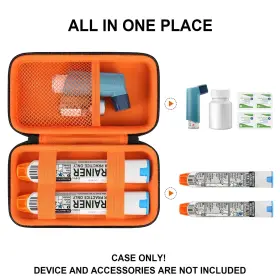 M12bc-01 Supmay Hard Carrying Case Compatible With 2 Epipens Or Auvi-q Epinephrine Pen Med #2
