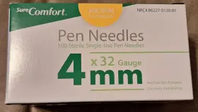 00786227130859 Sure Comfort 4 Boxes Of X 32g Insulin Pen Tips 100-ct Expires 2028