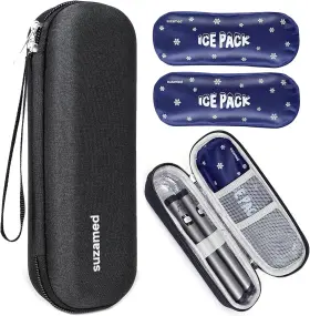 Suzamed 313044157181 Insulin Cooler Travel Case With 2 Ice Packs Portable Eva Diabetes I