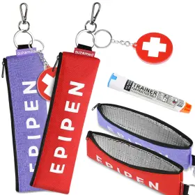 Su02006-purple Suzamed Red Portable Epipen Carry Case Insulated Emergency 8 X 3 Inches Purple