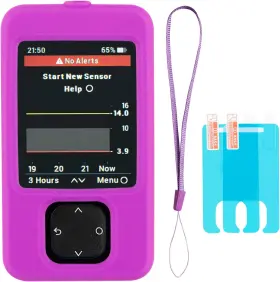 Swiatla 711181711141 Dexcom G7 Receiver Case With Lanyard And 2pcs Screen Protector Purple