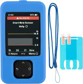 Swiatla 744110274561 Dexcom G7 Receiver Case With Neck Lanyard And 2pcs Screen Protector Blue