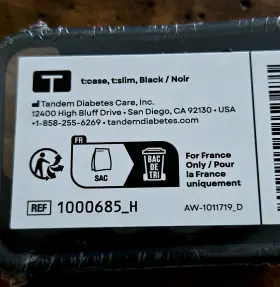 Tandem 1000685 H New Mobi Insulin Pump Black Case With Stainless Steel Clip