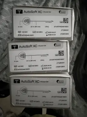 1001681 Tandem Diabetes Care Autosoft Xc Infusion Set 9mm 23in And T Slim X2 3ml Cartridge