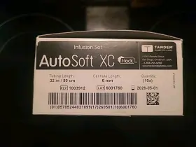 1003912 Tandem Diabetes Care Autosoft Xc 6mm Cannula 32 Inch Tubing 10 Pack