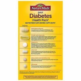 Textila 679771458374 Nature Made Diabetes Pack Of 1 60 Packets Each Bundle With Organ #3