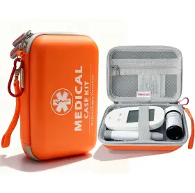 Xty-04y Tinnalart Diabetic Organizer Carrying Case Kit 6.5 X 4 1.6 Inches Orange