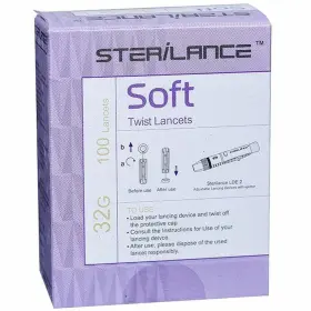 F3-gyvc-3ytw Touch Sense Freestyle Soft Twist 100 Lancets Pack Of 2 Size 32g