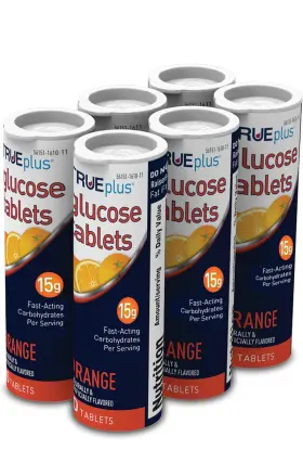 Sns-192-b0814svkj4 Trividia Health Diabetic Glucose Sugar Emergency Tablets Orange Flavor - 10ct Tubes 6pk
