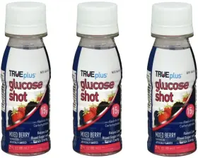 15gm Trueplus 021292004378 Glucose Shot Mixed Berry Flavor 2oz 3 Pack