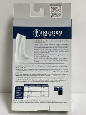 1912-xl Truform 048503491260 Black Diabetic Compression Socks X-large Unisex 8-15 Mmhg Y #2