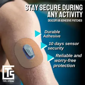 Dex20-tan Type Strong Dexcom G6 Adhesive Patches Waterproof. Hypoallergenic And Sweatproof #2