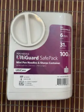 09543 Ultiguard Pen Needle Safepack 100ct And Sharps Container Sealed