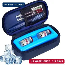 Usixdaxla 730635444152 Insulin Vial Cooler Travel Case - Tsa Approved Insulated Medicine Bag With Reusa