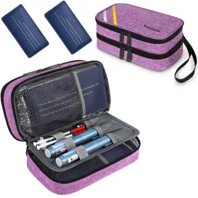 9828 Vancropak Diabetic Travel Case Double Layer Insulin Cooler For W