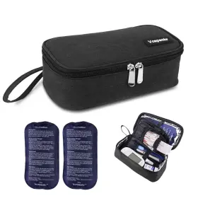 Vcspenkr 410462839042 Insulin Cooler Travel Case Diabetic Medicine Carrying Bag With 2 200g Ice