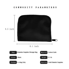 Vividstarry 768510306752 Diabetic Supplies Travel Case Storage Bag Diabetes Supply Organizer Pouch For #3