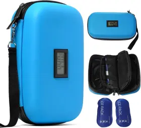 Wannabi 705353277801 Insulin Cooler Travel Case Tsa Approved Diabetic Medicine Organizer With Ice Pac