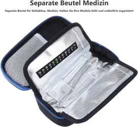 Mb0003 Welldeal Oxford Fabric Medical Travel Cooler Bag Insulin Cooling Case With 2 Ice Packs Fo #3