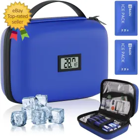 Xinjue 313095257298 Insulin Cooler Travel Case With Temperature Display Tsa Approved Diabetic Cooli
