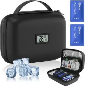 Xinjue-002 Xinjue 445008790769 Insulin Cooler Travel Case With Temperature Display Tsa Approved Diabetic Cooli