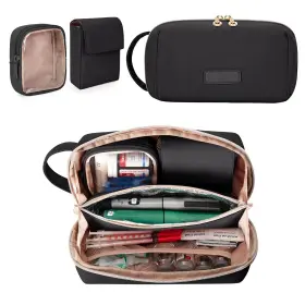 Yarwo Yw14601 Diabetic Supplies Travel Case Insulated Diabetes Storage Bag For Black