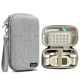Yhency 767645627848 Diabetic Supplies Bag Blood Sugar Test Kit Case Organizer For Glucose M
