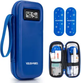Youshares 726084255968 Insulin Cooler Travel Case With Temperature Display - Refrigerated Med