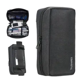 Youshares 793740655431 Portable Insulin Travel Case - Diabetic Supplies Organizer Bag Black