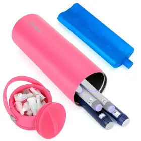 Youshares Isl Cup A01 01 Insulin Cooler Travel Case - 48h 9.4 X 2.9 Inches Bright Pink