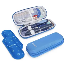Glp-1 Youshares Mpn Isl Case H1 Bl 01 Insulin Cooler Travel 8.5 X 3.5 1.8 Inches Blue