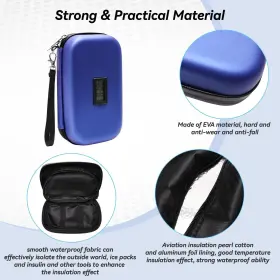 Yds-001 Zhaoyao Insulin Cooler Travel Case Diabetes With Temperature Display Blu #2