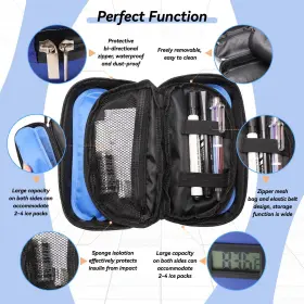 Yds-001 Zhaoyao Insulin Cooler Travel Case Diabetes With Temperature Display Blu #3