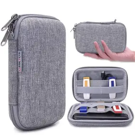 Hzyisida022 Zz Hzyisida Hard Shell Nylon Diabetic Supplies Case Mesh Pocket Organizers Travel Kits S #2