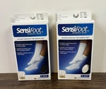 Jobst Sensifoot Diabetic Sock Crew Closed Toe Medium White & Black 110837 110852. Fixed Price $21.99.